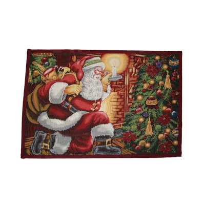 Noël père noël 27 po x 19 po tapis de porte d’intérieur