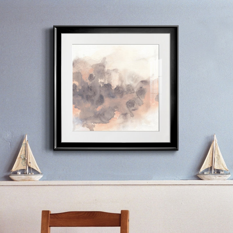 Toile encadrée Smoke Surface I-Premium - prête à être accrochée, H 26,5 po x l 26,5 po x P 1,5 po, Blanc