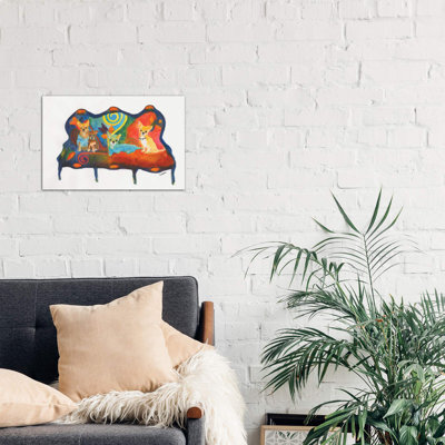 Chihuahua Trio 1 Piece Wrapped Canvas Painting