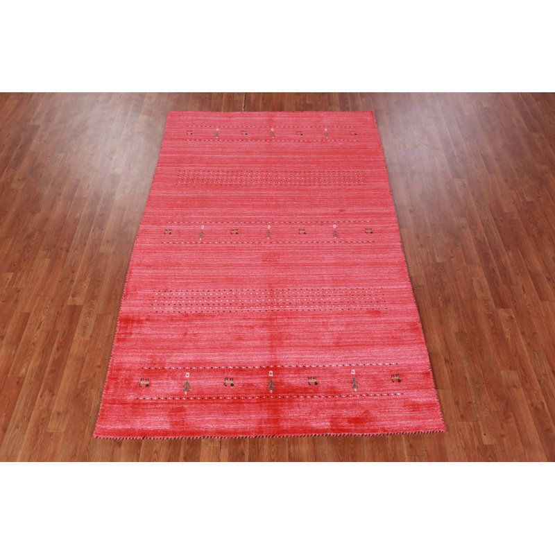 Tapis rose Gabbeh 5 x 8