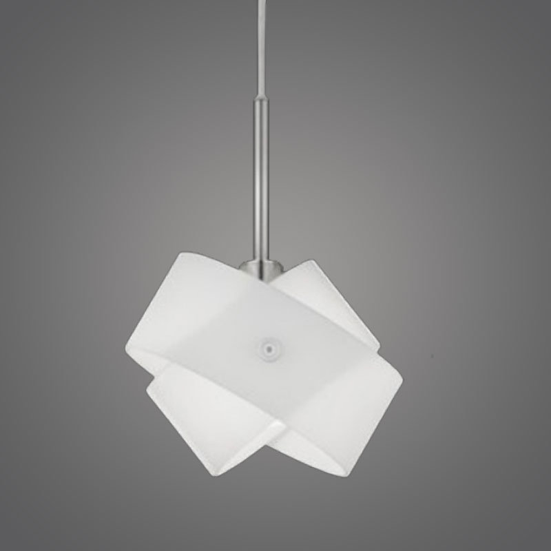 Tourbillon 1 - Light Single Geometric Pendant, White