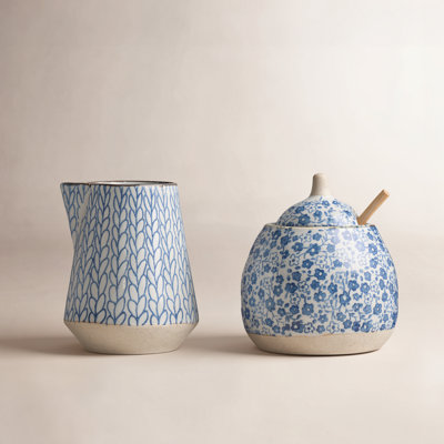 Nuvo Stoneware Sugar and Creamer Set