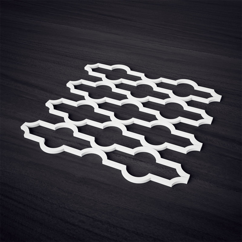 Medium Gray PVC Decorative Fretwork Wall Panels