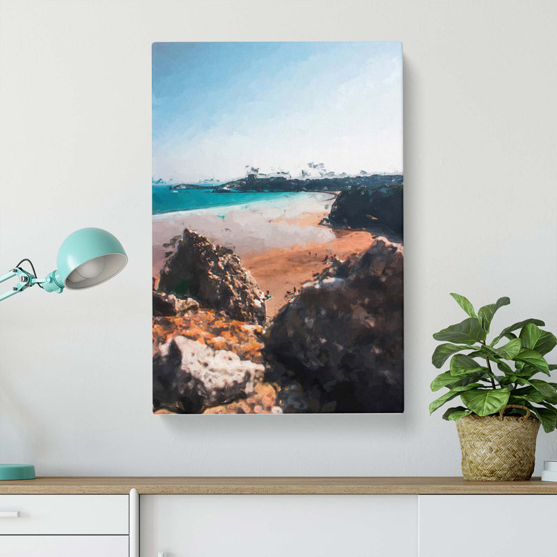 Tolcarne Beach In Newquay In Abstract - Wrapped Canvas, 50cm H x 35cm W x 3cm D