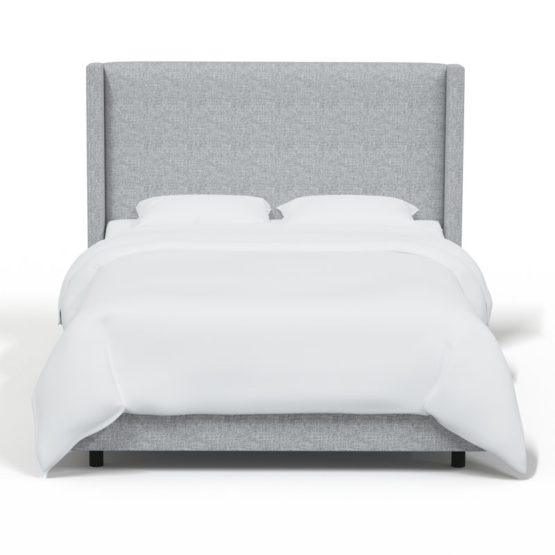 Lit tapissier standard Hanson, Grand, Lin texturé pierre ponce Zuma
