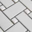 Carreau de mosaïque de plancher et de mur en porcelaine 11 3/4 po x 11 3/4 po Metro Basketweave-472297685