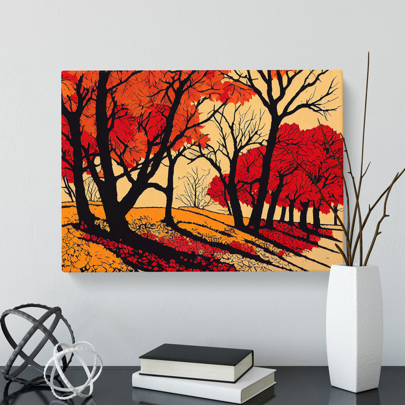 Cute Autumn Forest - Wrapped Canvas, 35cm H x 50cm W x 3cm D