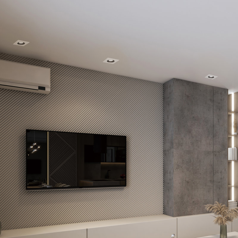 Kazushi Acrylic LED Flush Mount, White/Black