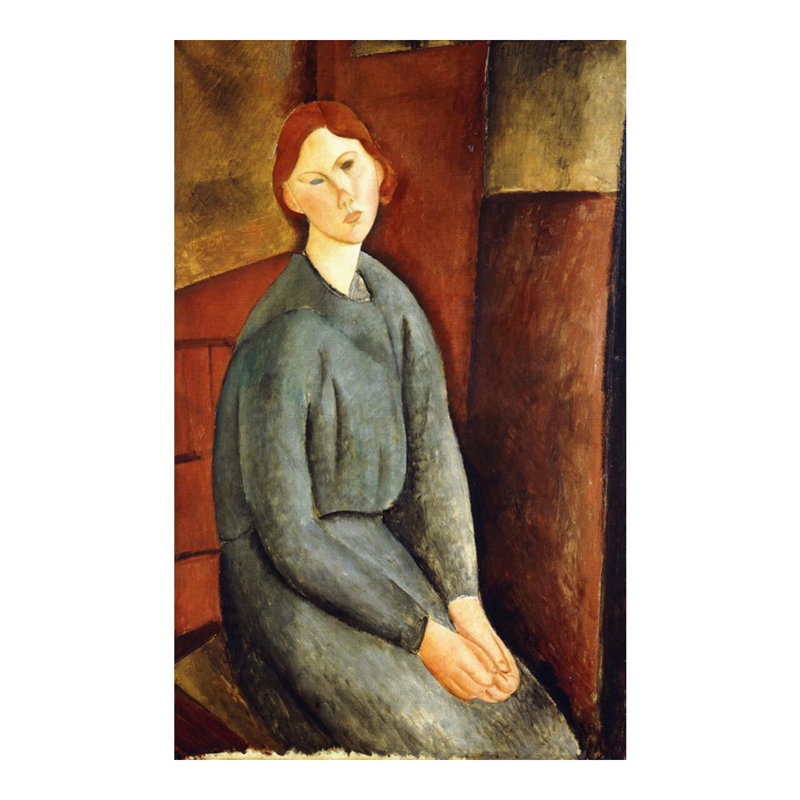 Portrait d'Annie Bjarne par Amedeo Modigliani - Estampe numérique, H 20 po x l 16 po