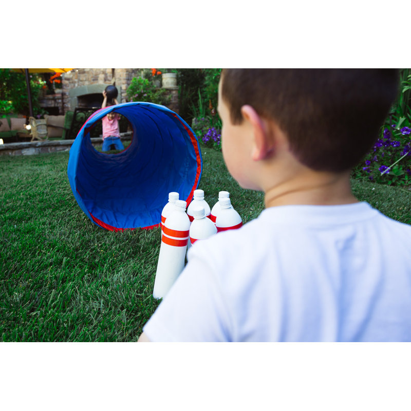 Pacific Play Tents 9-Foot Blue and Red Kids Play Tunnel
