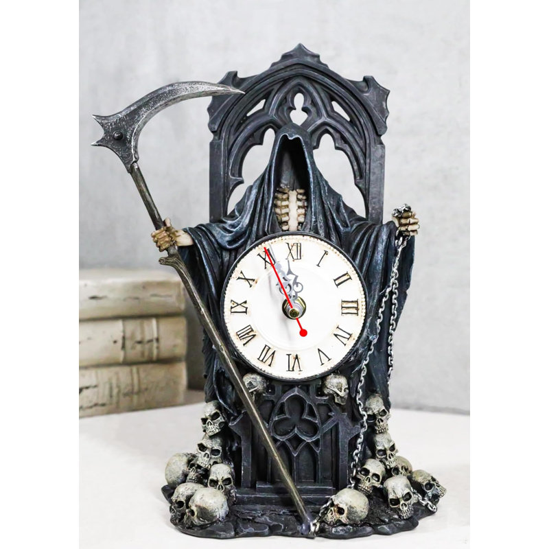 Figurine noire horloge de table