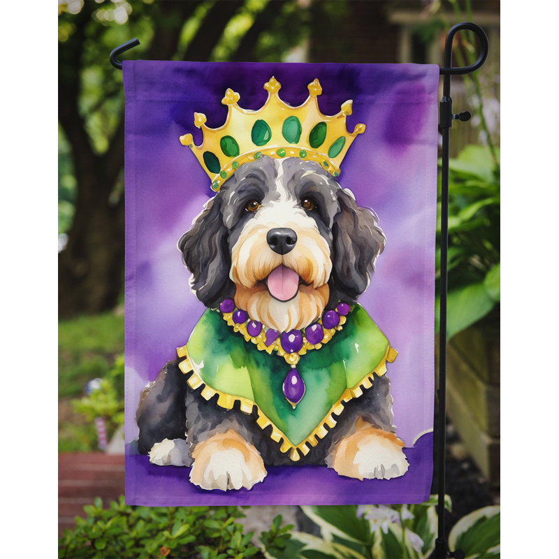Double Sided 15.5'' H x 11.25'' W Polyester Mardi Gras Garden Flag