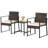 Amanjit 3 Piece Rattan Seating Group with Cushions