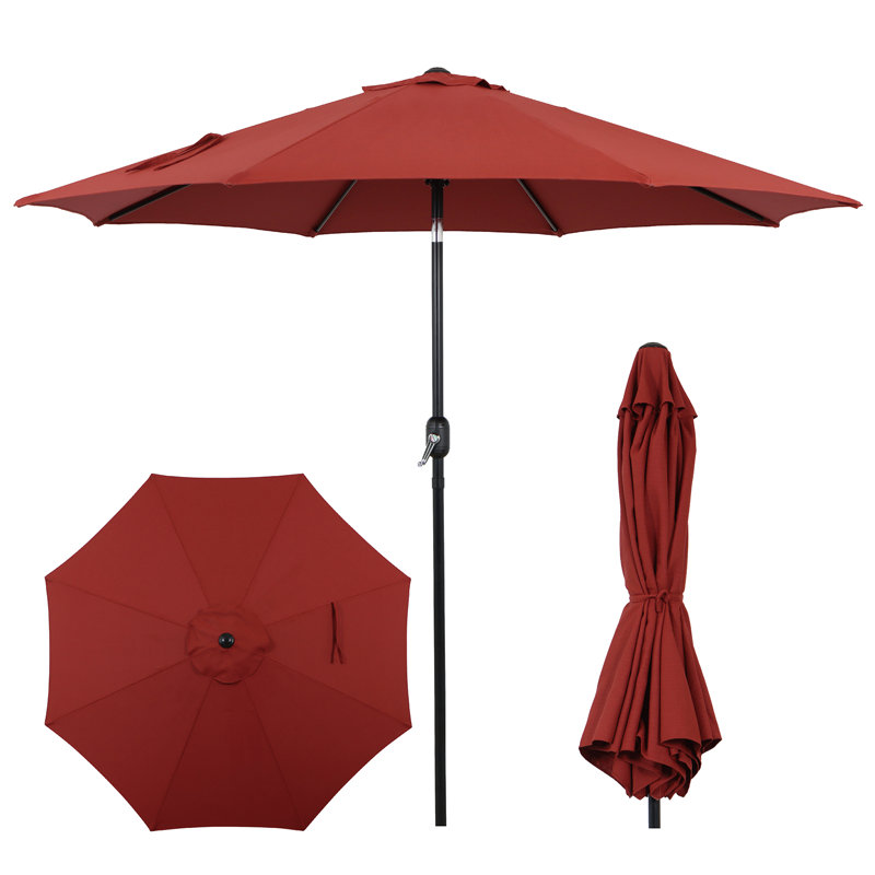 Parasol en porte-à-faux 9 pi, Oléfine rouge