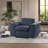 Chair with Pull-out Ottoman Microfiber