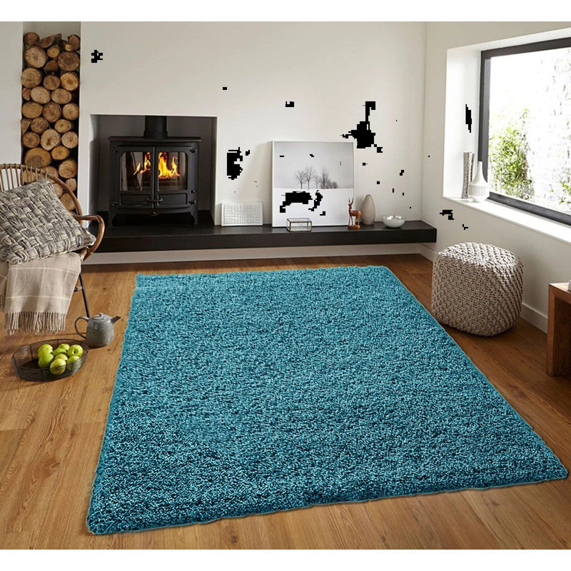Solid Colour Shag Area Rug, Rectangle 200 x 290 cm