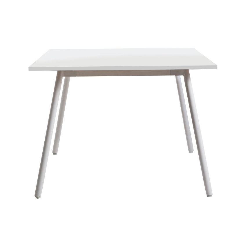 Reef Outdoor Square Teak Dining Table, White, White