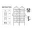 Ensemble de 4 treillis de jardin en métal 71 po x 19,7 po, support pour plantes d'extérieur antirouille, noir, facile à construire, fabrication en tube galvanisé de 19,7 po