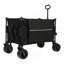 Chariot allongé pliable pliable avec auvent, capacité de poids de 480 lb, chariot de jardin pliant robuste avec de grandes roues tout-terrain et porte-boissons, poche latérale et freins, moustiquaire