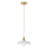 1-Copper glass flower shaped dimmable pendant light