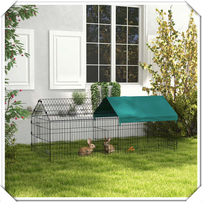 Clôture de cour intérieure pour petits animaux, H 29,5 po x l 29,5 po x P 72,75 po