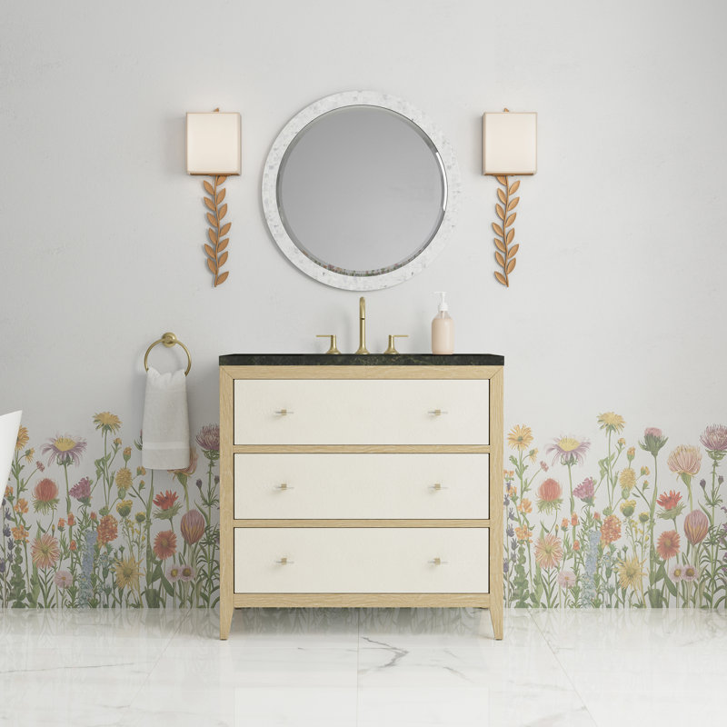 Celeste 36" Single Bathroom Vanity Set, 8" Widespread, Phantome Eclos
