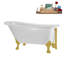 58" Streamlin Clawfoot Tub,Tray,Drain, Clawfeet-101628924-102219868