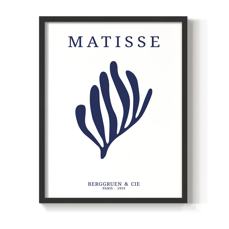 Matisse CDX III, reproduction encadrée - bois massif, H 10 po x l 8 po, Cadre simple noir