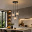 3 - Light Matte Black Cylinder Pendant