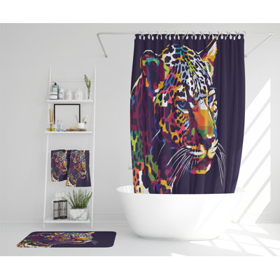 Nashai Polyester Shower Curtain Set
