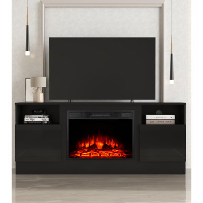 Bletsoe Brambly Cottage 147cm W TV Stand Cabinet With Electric Fire