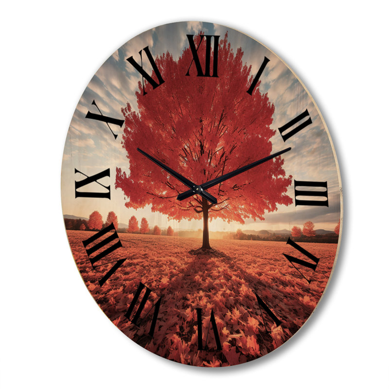 Horloge murale en bois massif Nicut, Très grand