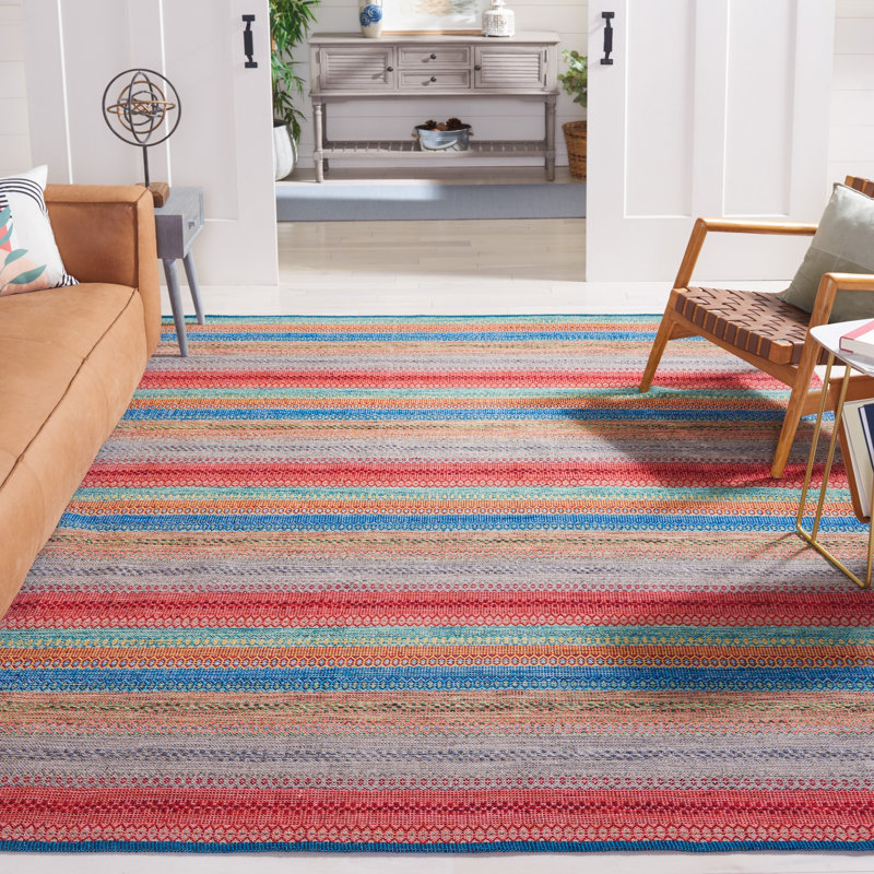 Indyana Flat Weave Cotton Geometric Rug, Rectangle 8' x 10'