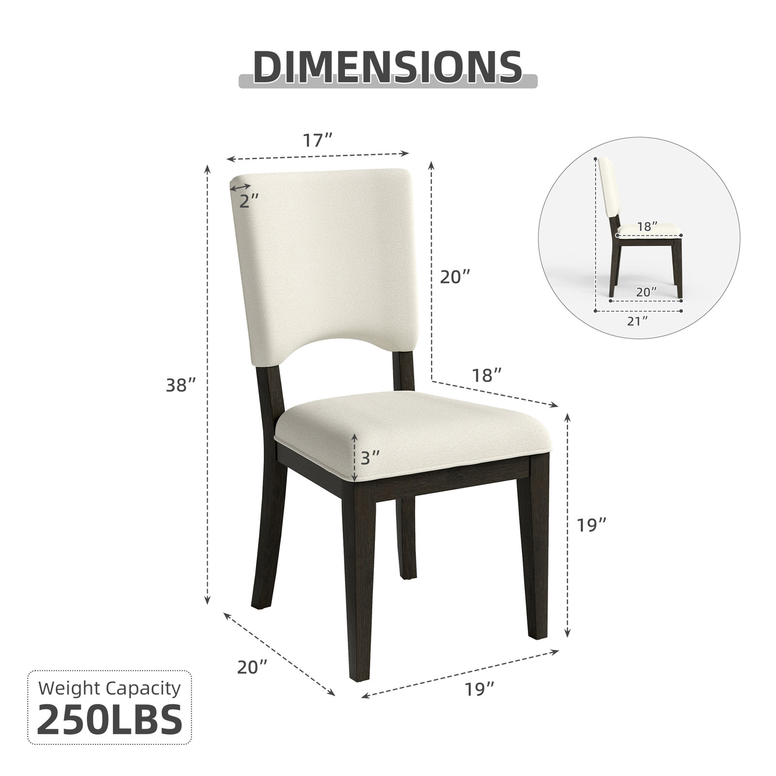 Dutton Oak Dining Chair, Cracked Espresso