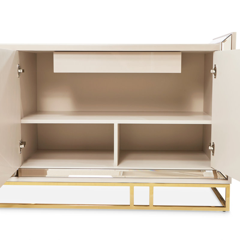 Carmela 86.75'' Sideboard, Natural/Gold