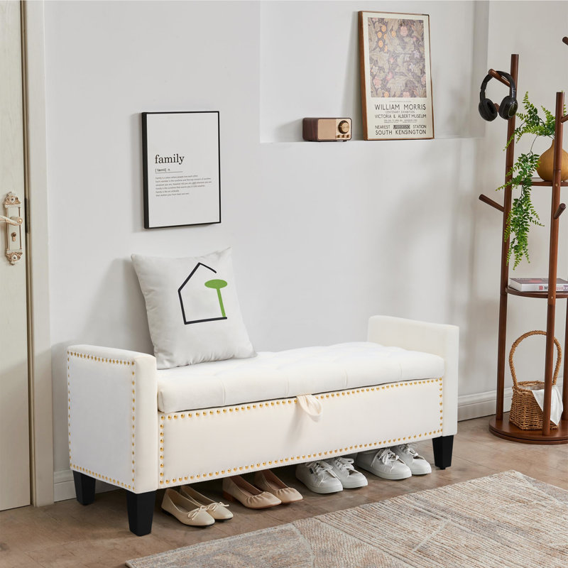 Repose-pieds Jeani 46 po Jeani, Beige