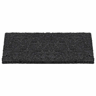 Vidaxl Rubber Pad Black Rubber Minimalist Office Non-Slip Square Durable