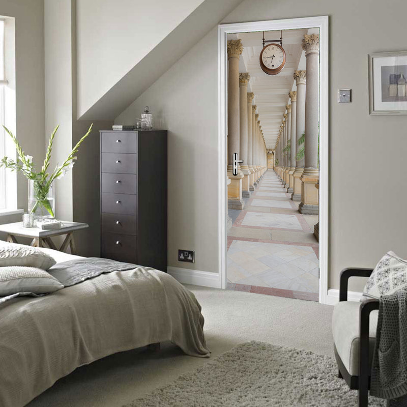 Columns Self-Adhesive Door Stickers 88cm x 200cm