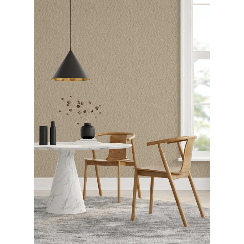 Rouleau de papier peint texturé Betros Apex Weave L 27 pi x l 27 po, Beige