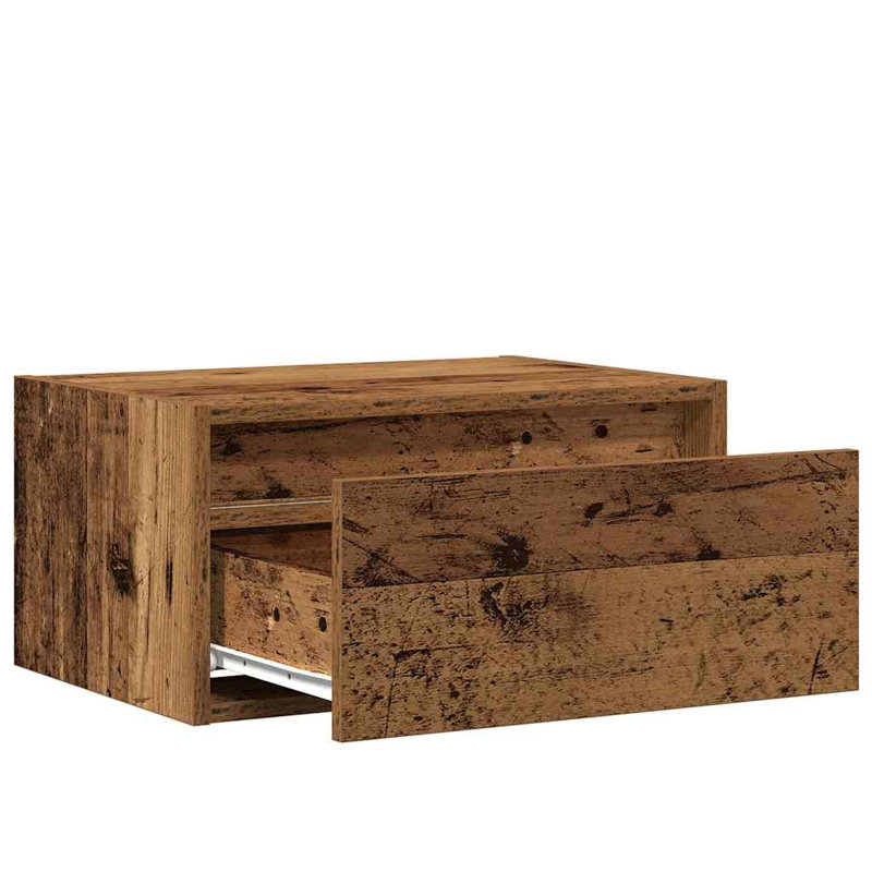 51 cm W Bedside Table, Old Wood