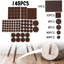 145Pcs Protège-pieds pour pattes de chaise Protecteurs de plancher et patins en feutre