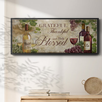 Grateful Wine- Framed Canvas