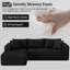 Canapé en L 108 po moderne, canapé modulaire rembourré avec coussin, canapé-lit à combinaison libre pour le salon, canapé à compression dans une boîte et aucun assemblage requis-542252939-538353753