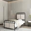 Base de lit simple tapissier en lin avec tête de lit et pied de lit en tissu-1743002555