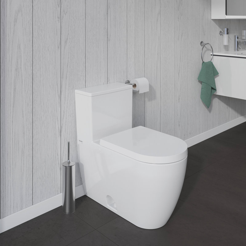 Toilette allongée une pièce Duravit 1,28 GPF (économe en eau) (siège inclus), Côté droit