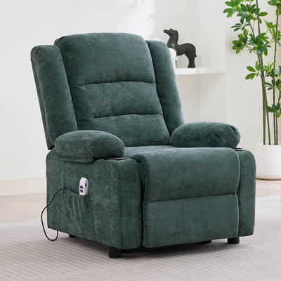 Fauteuil inclinable électrique avec ports de charge USB et Type-C, porte-gobelets et rangement latéral - Siège de canapé inclinable réglable pour le salon et le cinéma maison