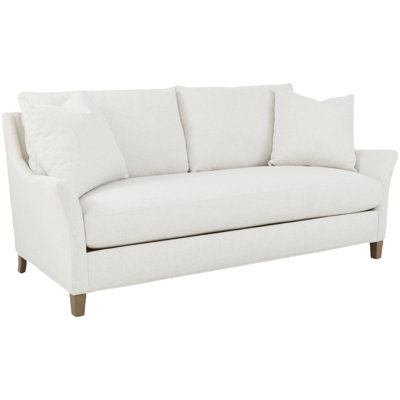 Sofa en cuir avec accoudoirs évasés de 81 pouces