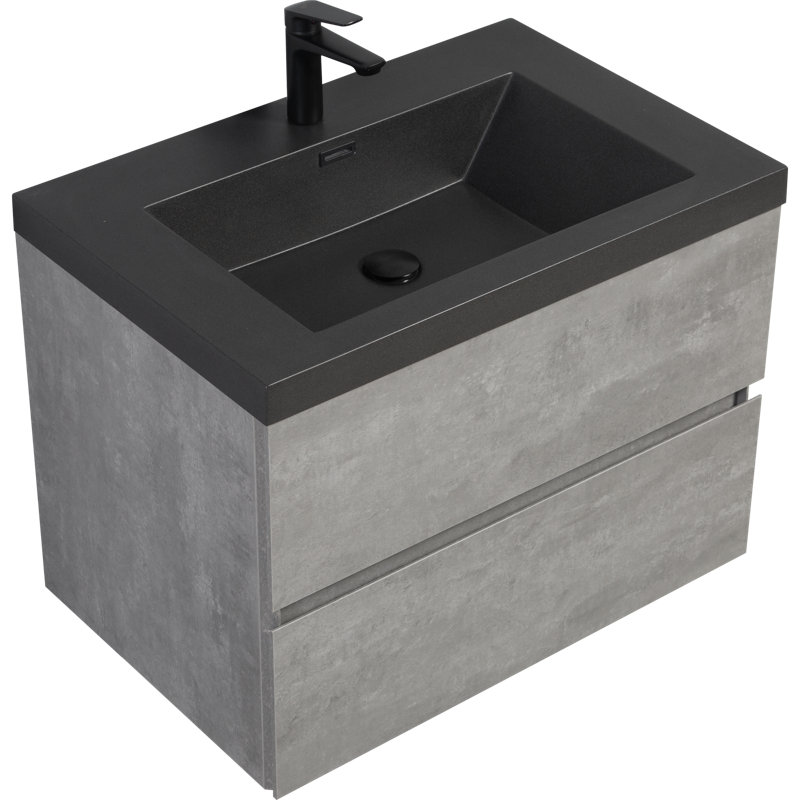 Meuble-lavabo moderne à quartz flottant peu encombrant pour une salle de bain élégante