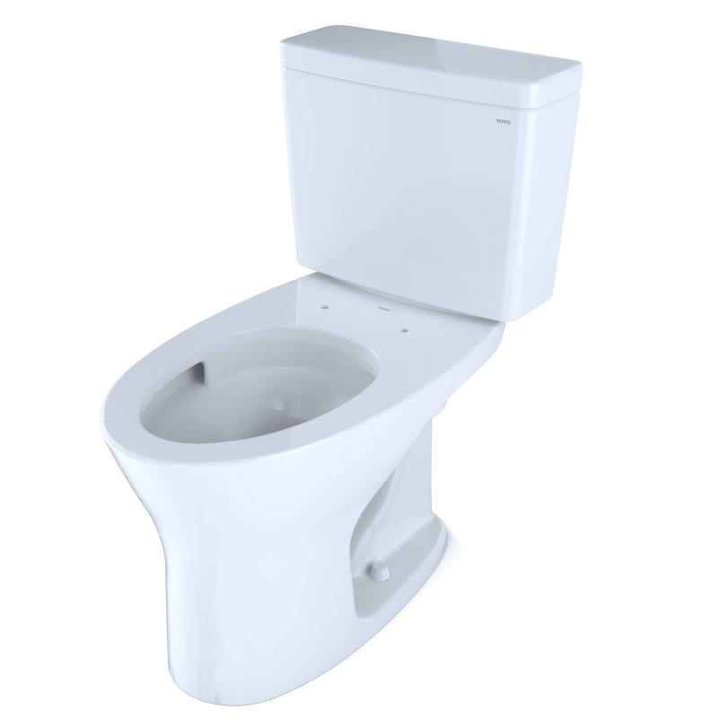 Toilette allongée deux pièces à double chasse d’eau avec chasse d’eau à haut rendement (siège non inclus) Drake®