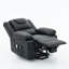 Fauteuil inclinable noir en polyuréthane chauffant et inclinable à massage pour personnes âgées-2048372451